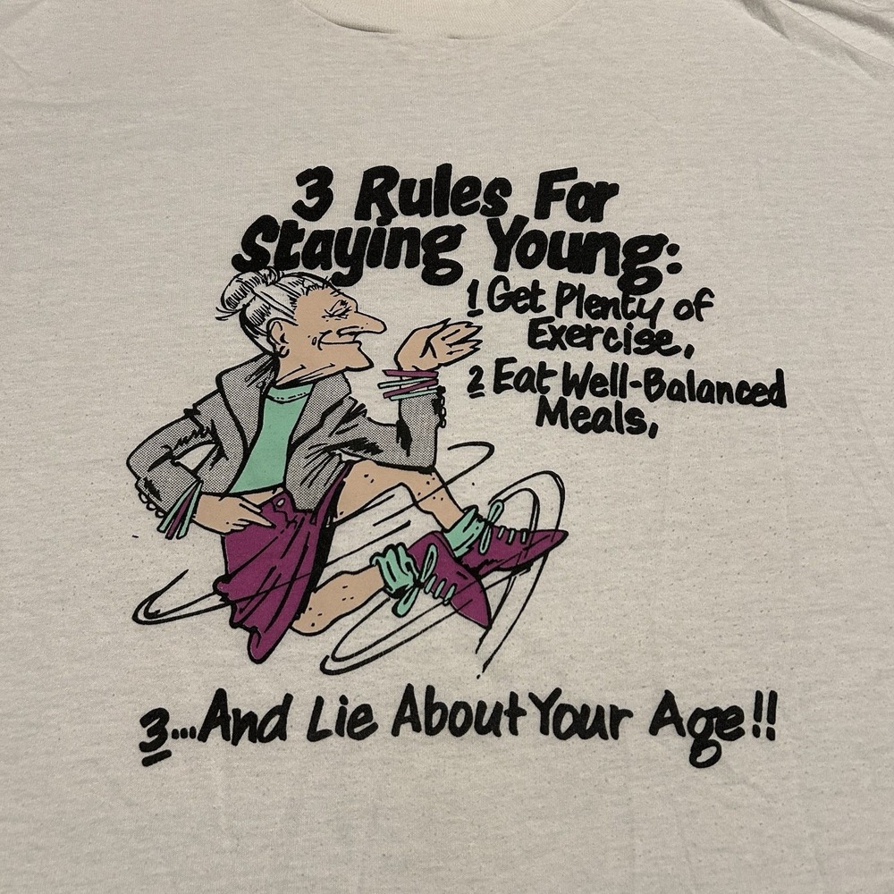Vintage 90s Screen Stars Single Stitch Graphic T-Shirt Funny Grandma Mens XL